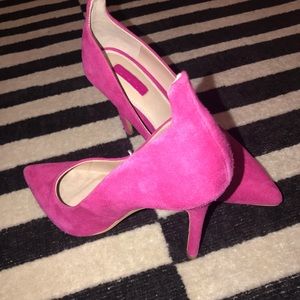Topshop pink suede heels